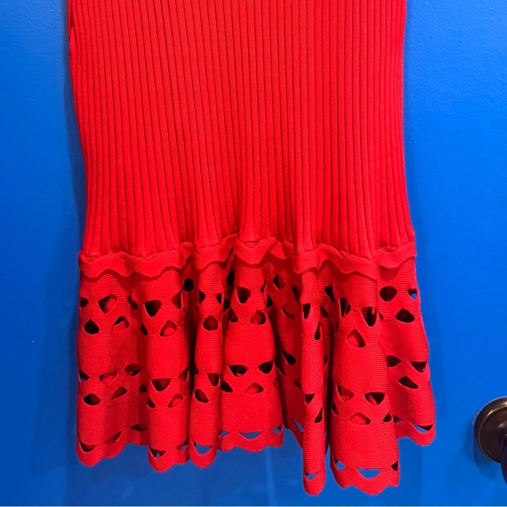 Jonathan Simkhai Vibrant Red Midi Dress - Picture 12 of 14
